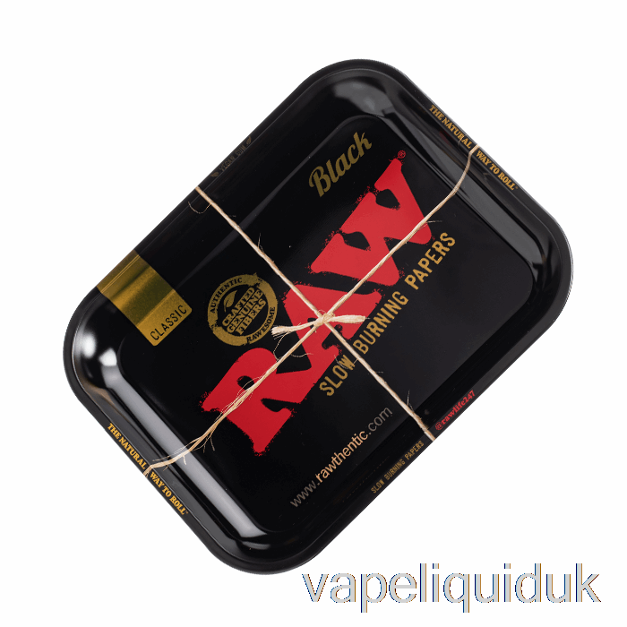 RAW Large Metal Rolling Trays Black Vape Liquid